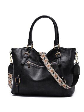 Vegan Leather Hobo Bag Women Shoulder Crossbody Satchel Tote